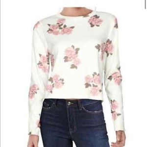 Bp nordstrok rose crop  crew neck long sleeve thermal